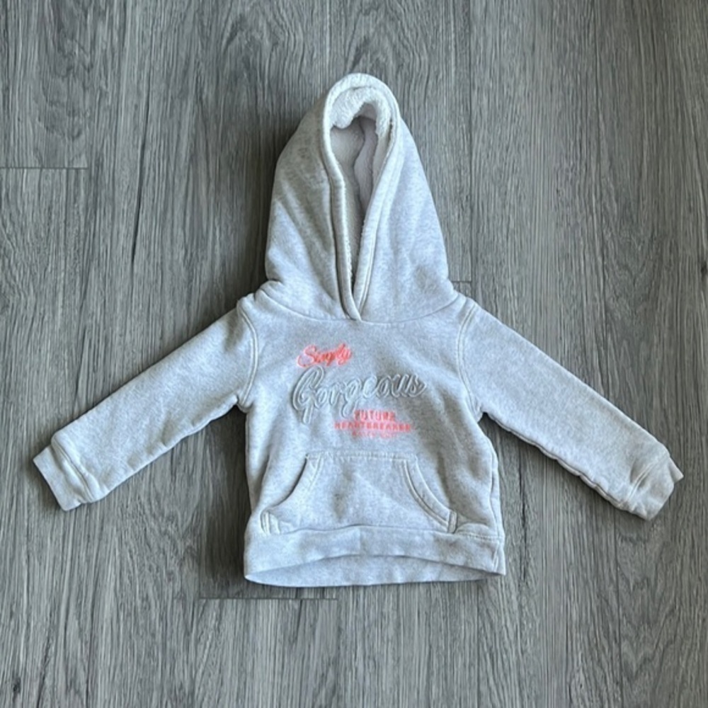 Carters White and Neon‎ Pink Hoodie Size 24 months